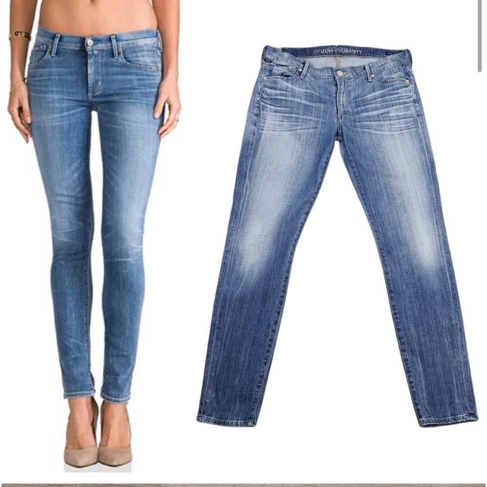 Citizens of Humanity Blue Faded Avedon Skinny Jeans Size 31